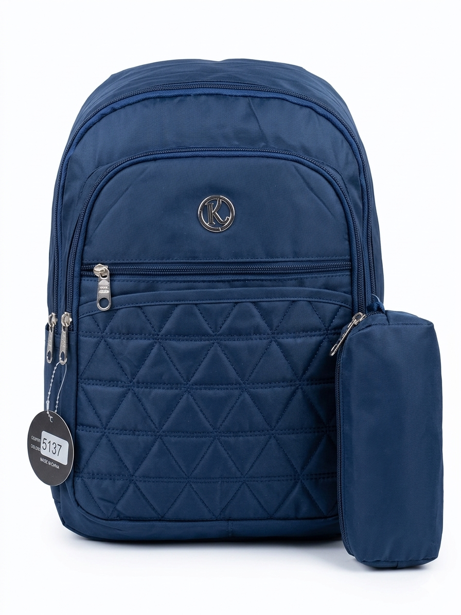 Quilted Navy Essential Bag